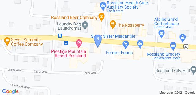 Map to Rossland Martial Arts